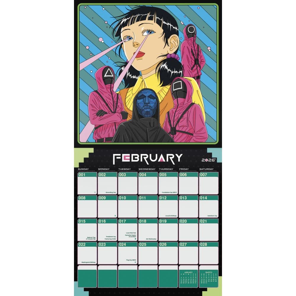 Squid Game 2026 Wall Calendar Third Alternate Image