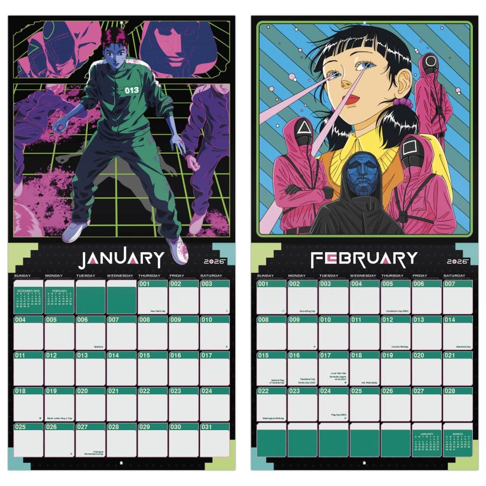 Squid Game 2026 Wall Calendar Fifth Alternate Image