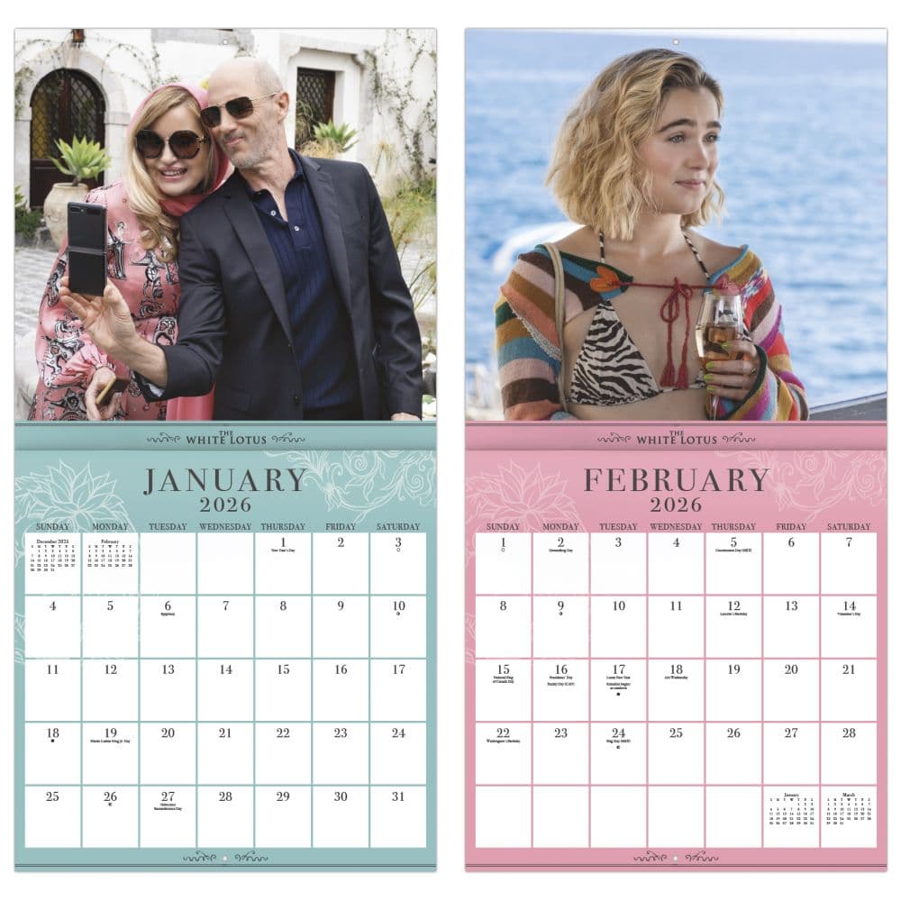 White Lotus 2026 Wall Calendar Fifth Alternate Image