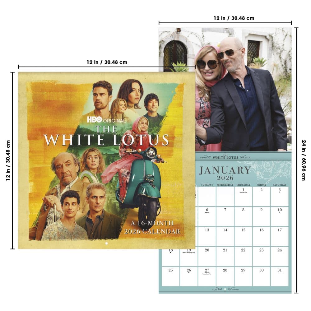 White Lotus 2026 Wall Calendar Sixth Alternate Image