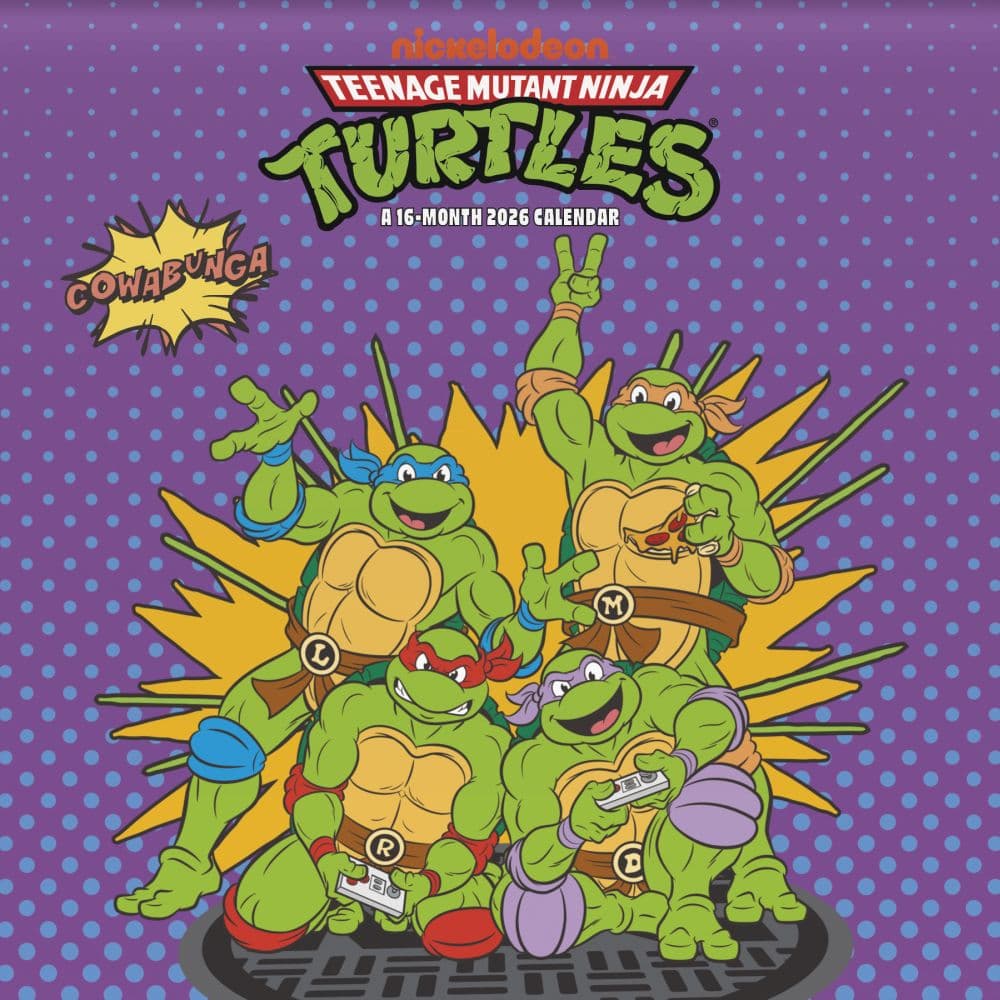 Teenage Mutant Ninja Turtles Mayhem 2026 Wall Calendar
