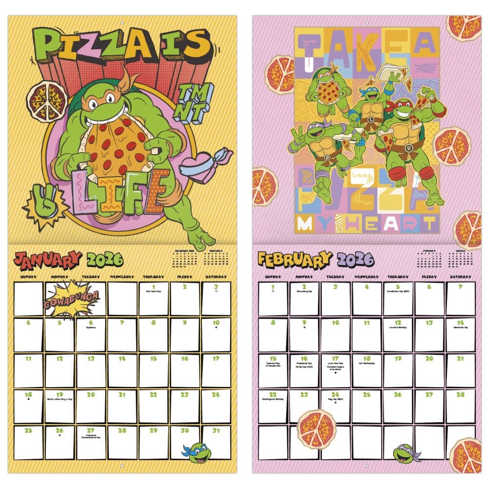 Teenage Mutant Ninja Turtles Mayhem 2026 Wall Calendar Fifth Alternate Image