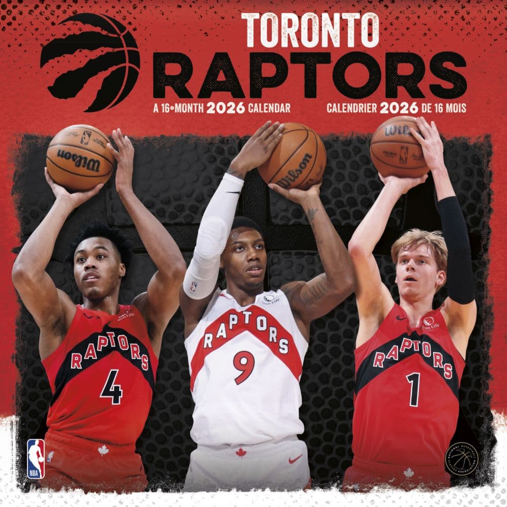 NBA Toronto Raptors 2026 Wall Calendar Main Product Image
