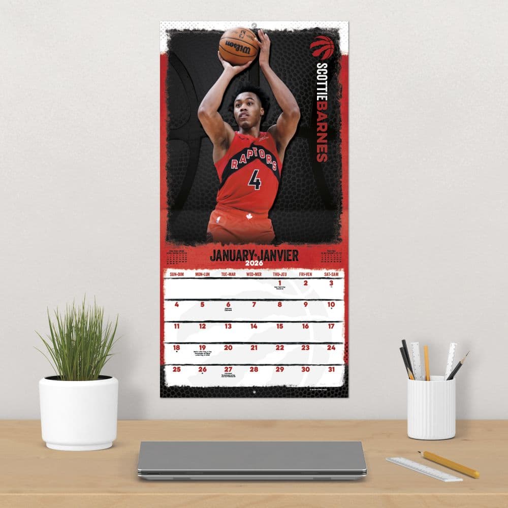 NBA Toronto Raptors 2026 Wall Calendar Fourth Alternate Image