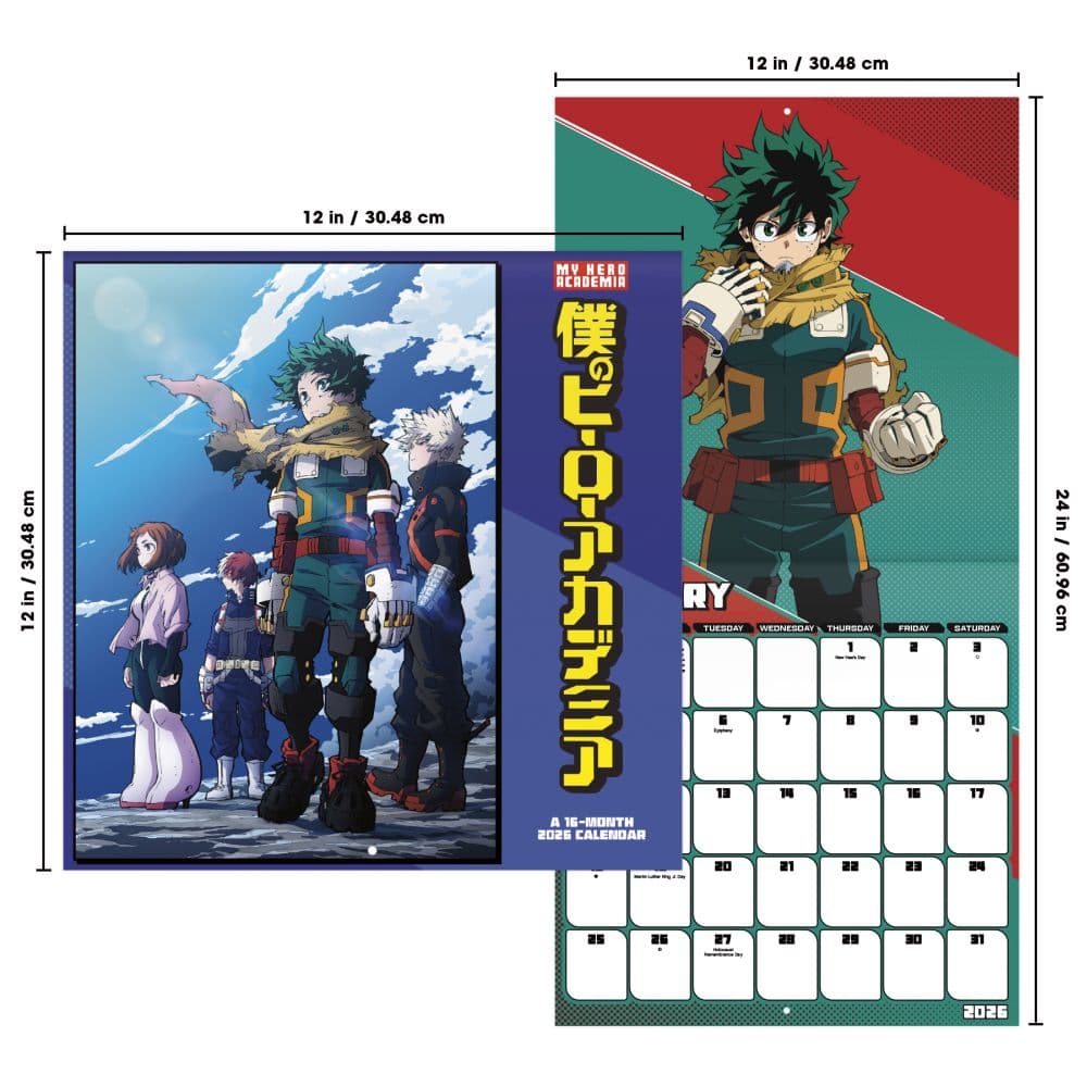 My Hero Academia 2026 Wall Calendar Sixth Alternate Image
