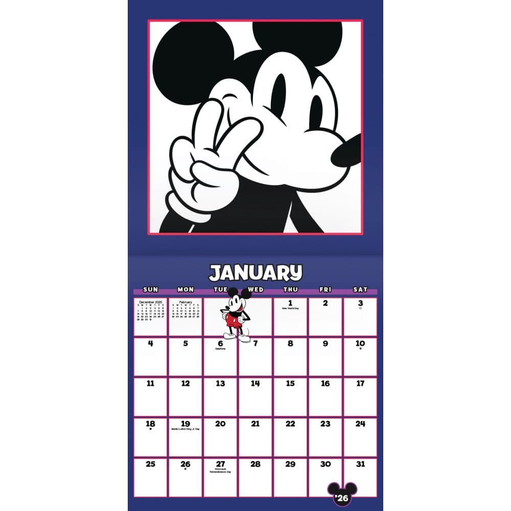 Mickey Mouse 2026 Wall Calendar Second Alternate Image