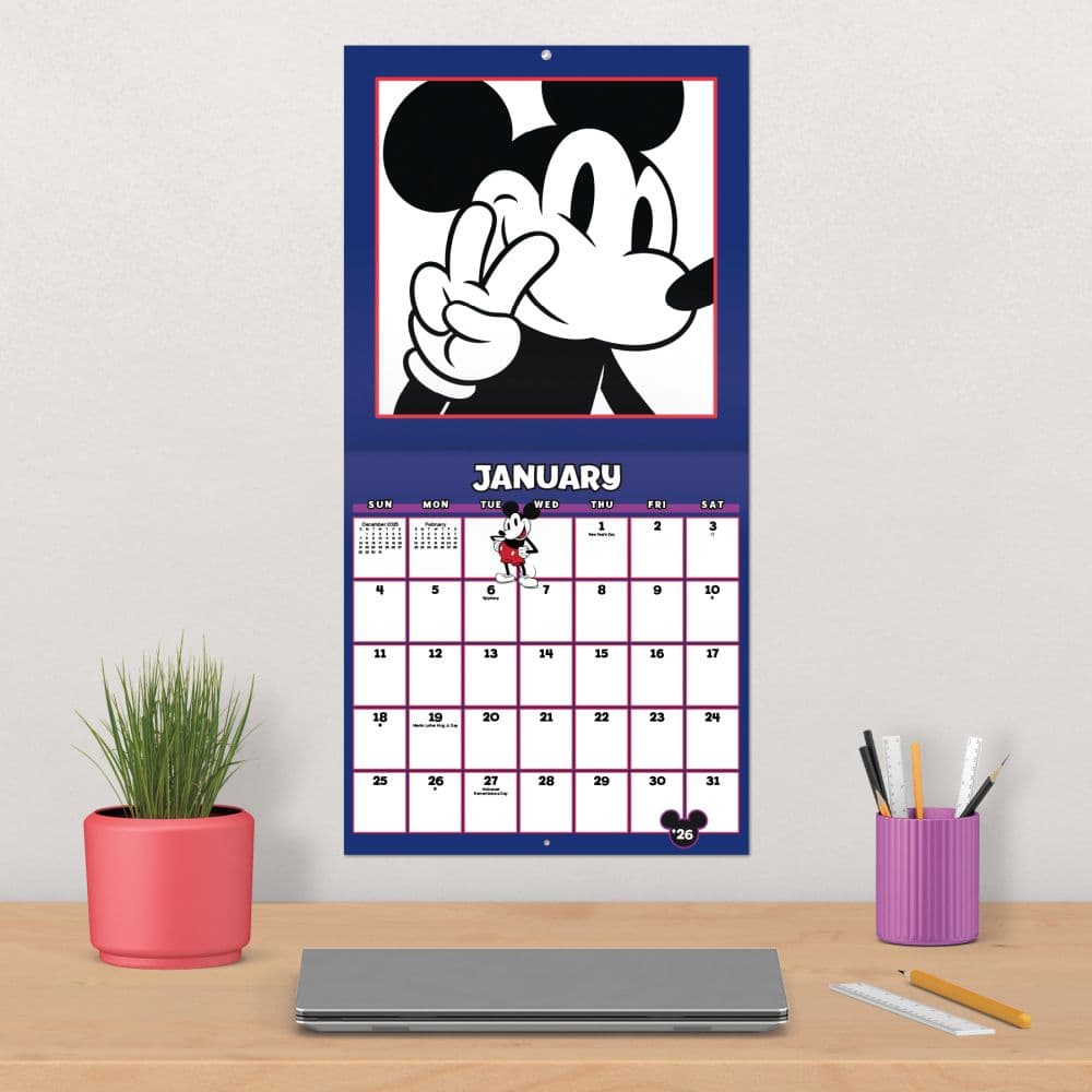 Mickey Mouse 2026 Wall Calendar Fourth Alternate Image