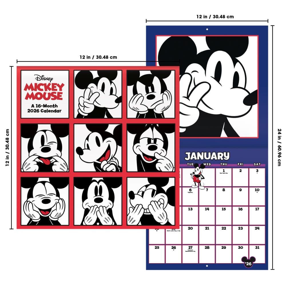 Mickey Mouse 2026 Wall Calendar - Calendars.com