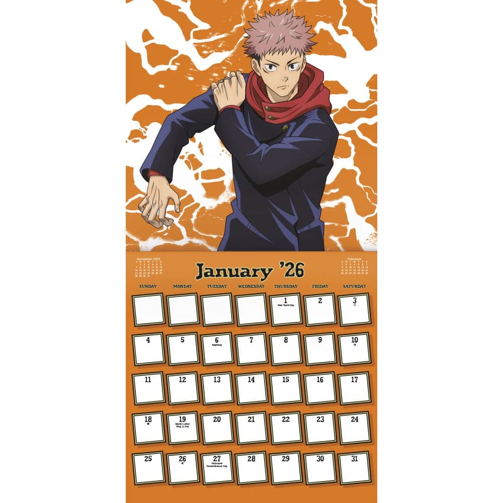 Jujutsu Kaisen 2026 Wall Calendar Second Alternate Image