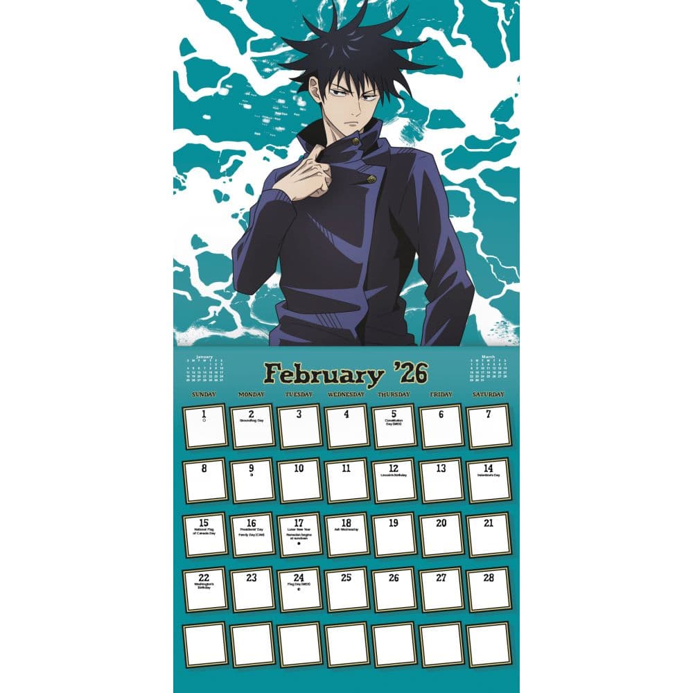 Jujutsu Kaisen 2026 Wall Calendar Third Alternate Image