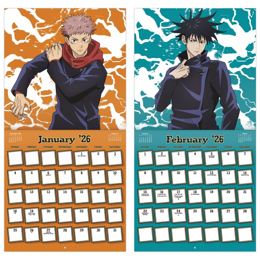 Jujutsu Kaisen 2026 Wall Calendar Fifth Alternate Image