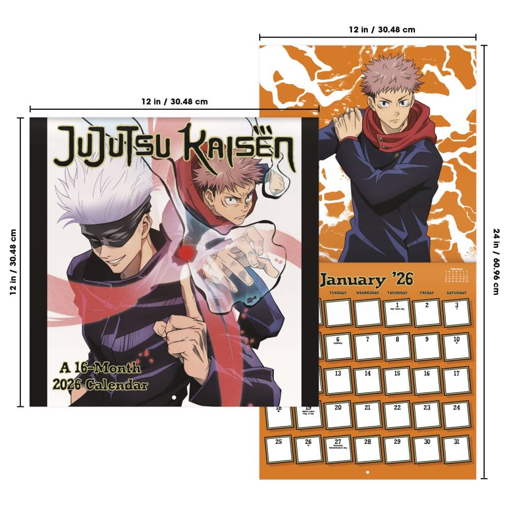 Jujutsu Kaisen 2026 Wall Calendar Sixth Alternate Image