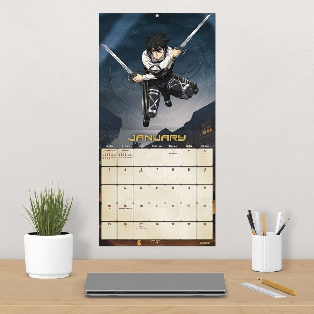 Attack on Titan 2026 Wall Calendar Fourth Alternate Image