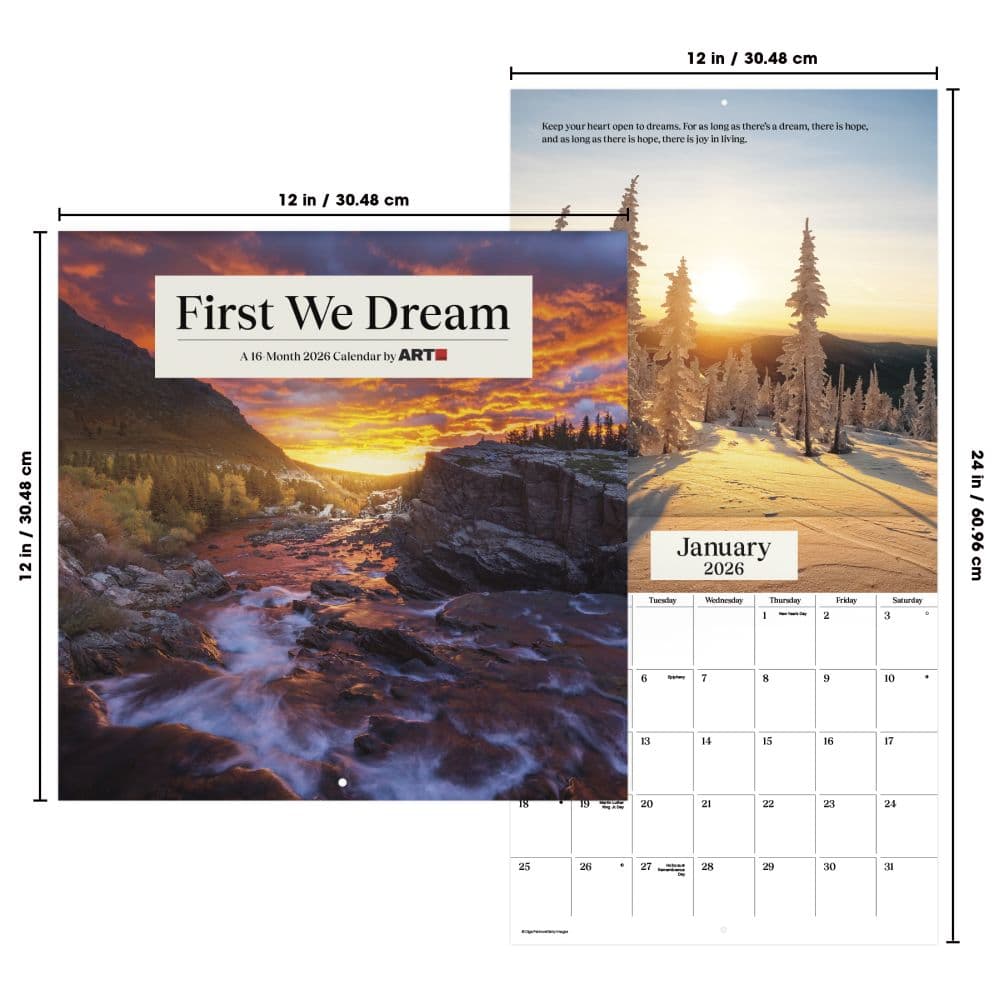 First We Dream 2026 Wall Calendar Sixth Alternate Image