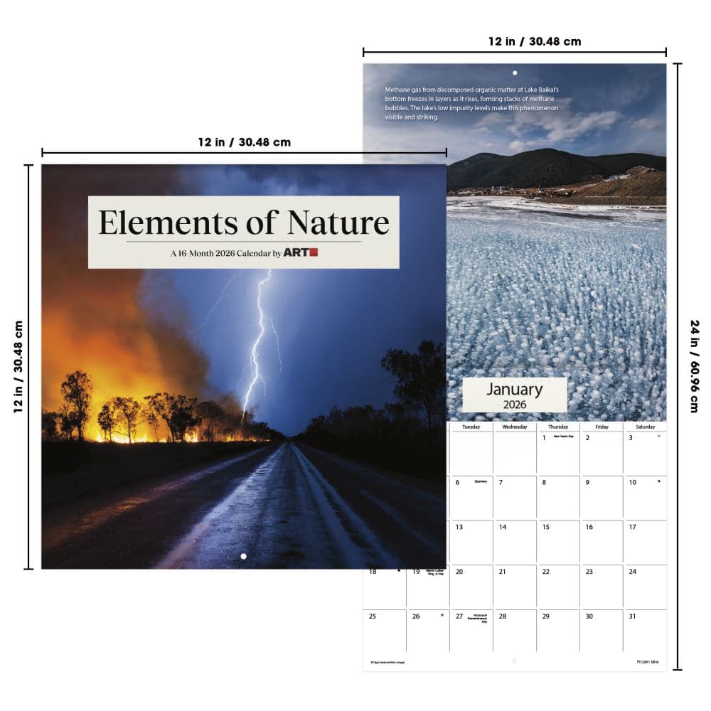 Elements Of Nature 2026 Wall Calendar Sixth Alternate Image