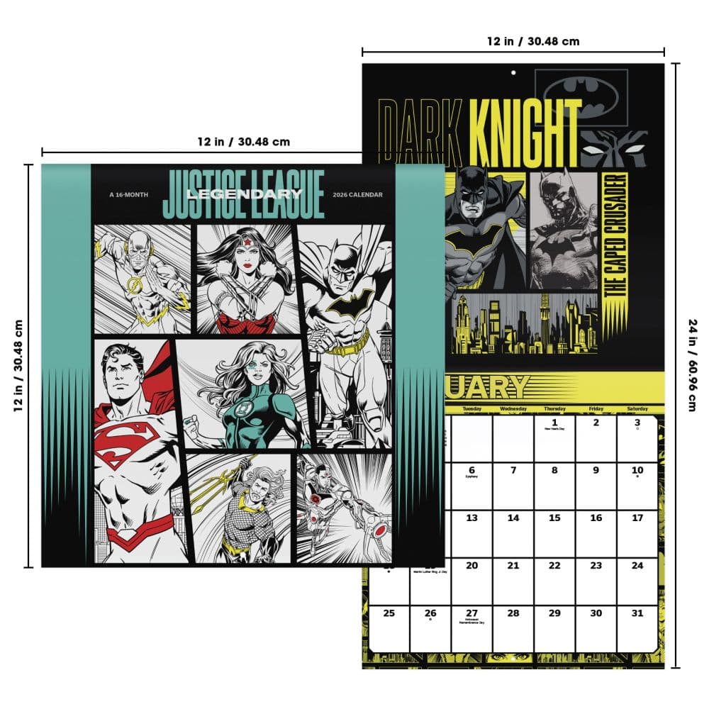 Justice League Classic 2026 Wall Calendar Sixth Alternate Image