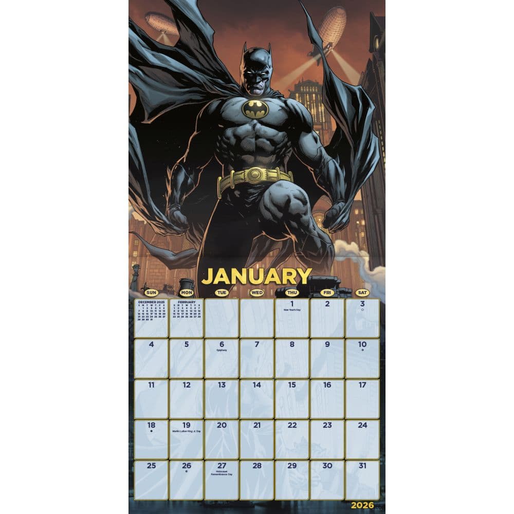 Batman 2026 Wall Calendar Second Alternate Image