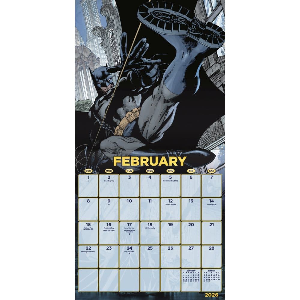 Batman 2026 Wall Calendar Third Alternate Image