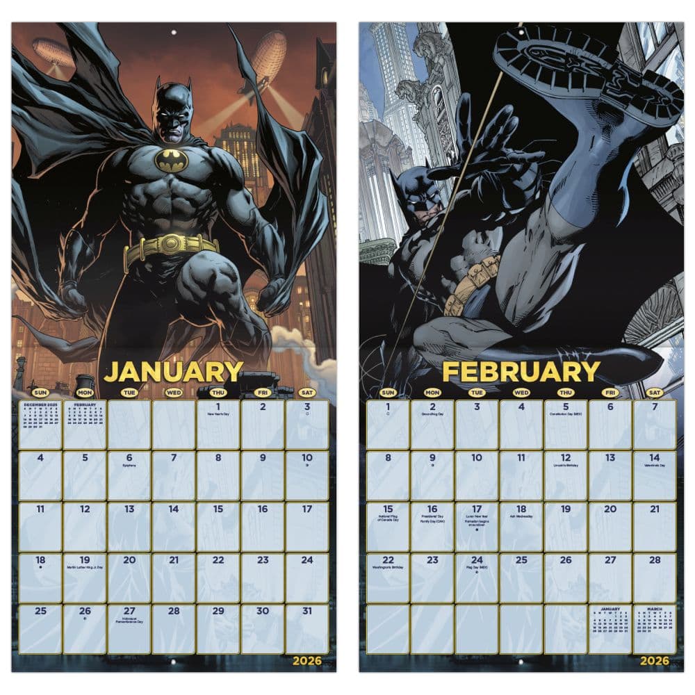 Batman 2026 Wall Calendar Fifth Alternate Image
