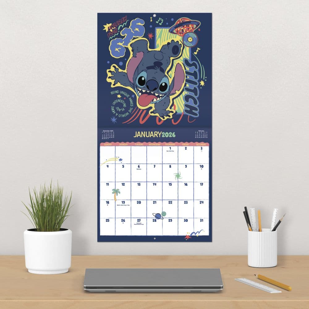 Disney Stitch 2026 Wall Calendar Fourth Alternate Image