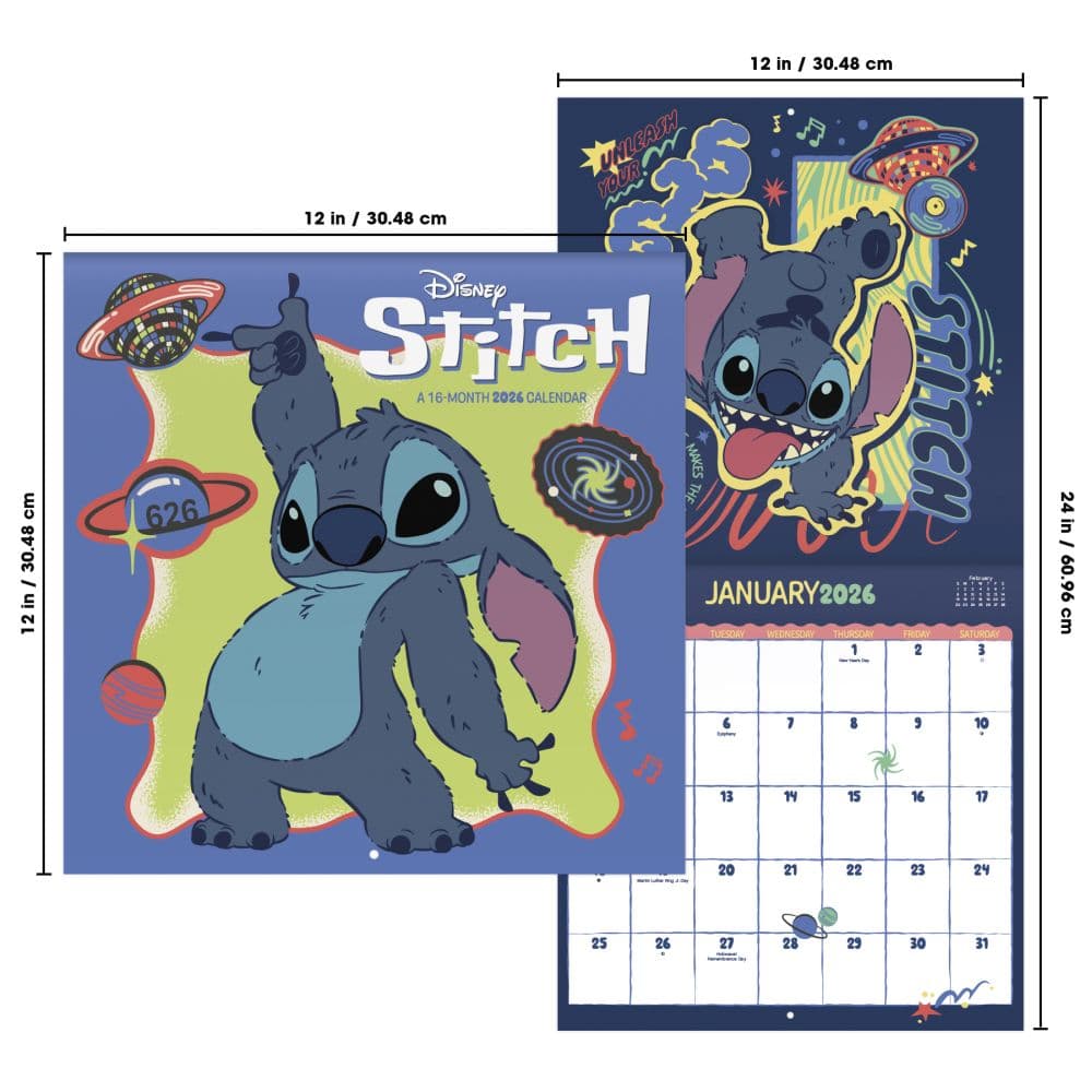 Disney Stitch 2026 Wall Calendar Sixth Alternate Image