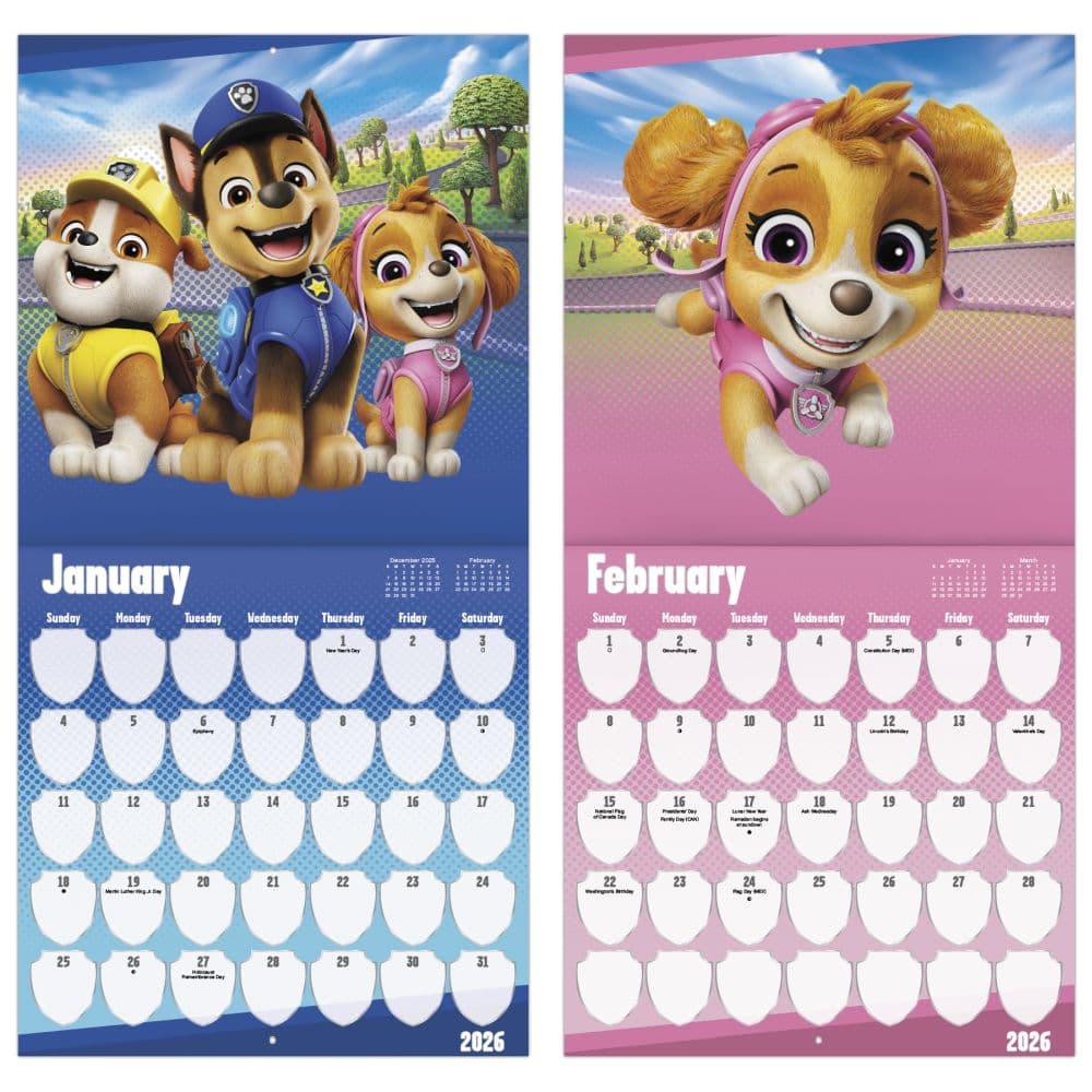 Paw Patrol 2026 Wall Calendar Fifth Alternate Image