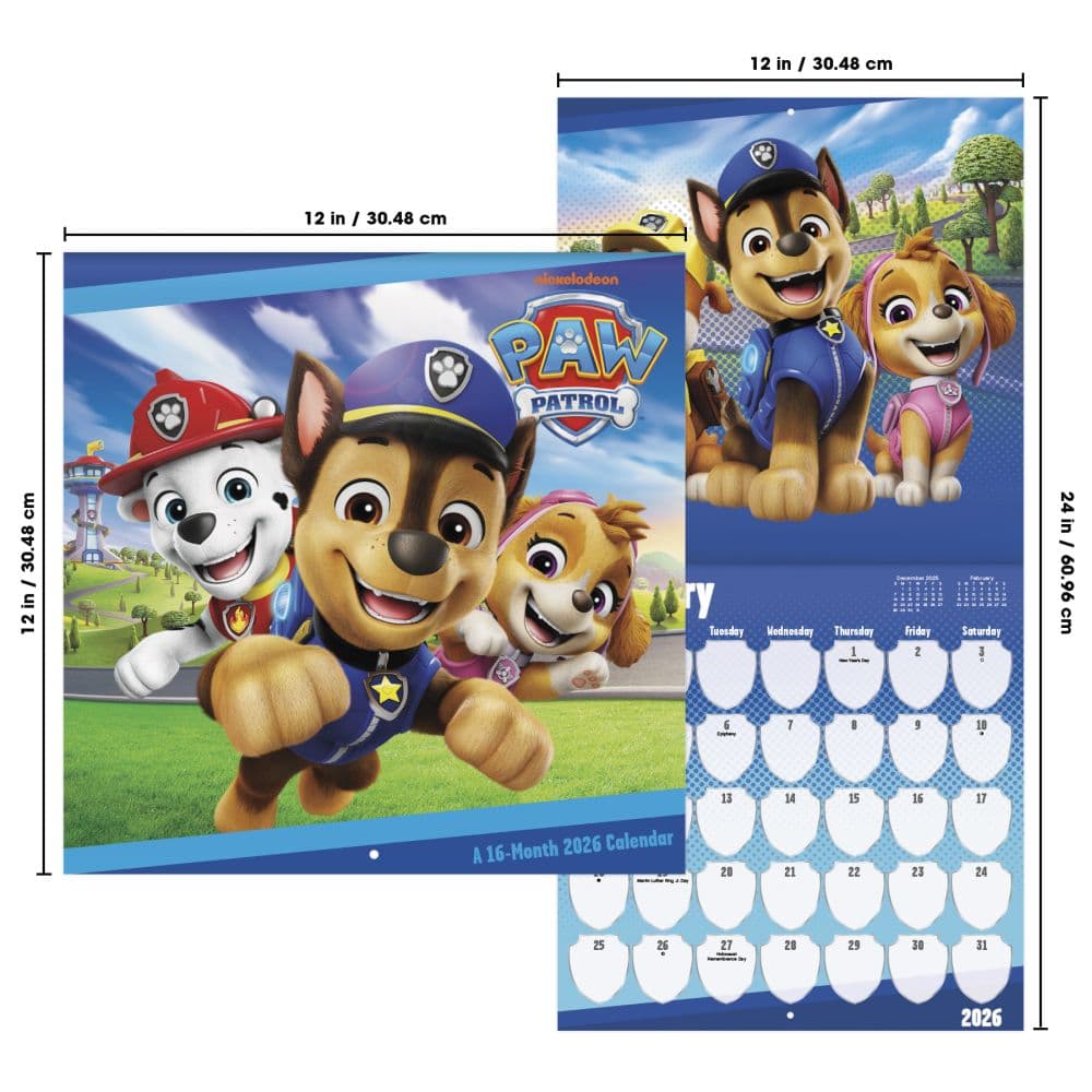 Paw Patrol 2026 Wall Calendar Sixth Alternate Image