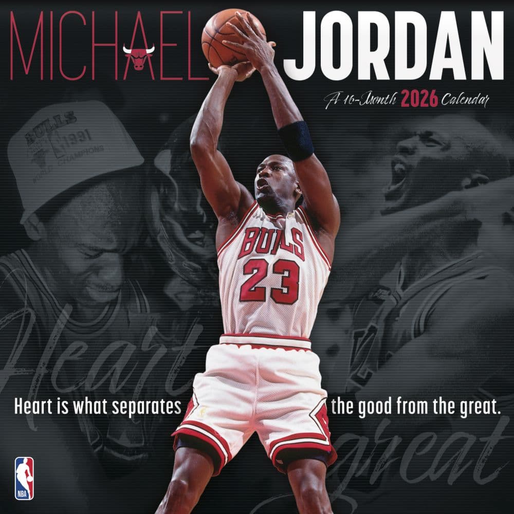 NBA Michael Jordan 2026 Wall Calendar Main Product Image