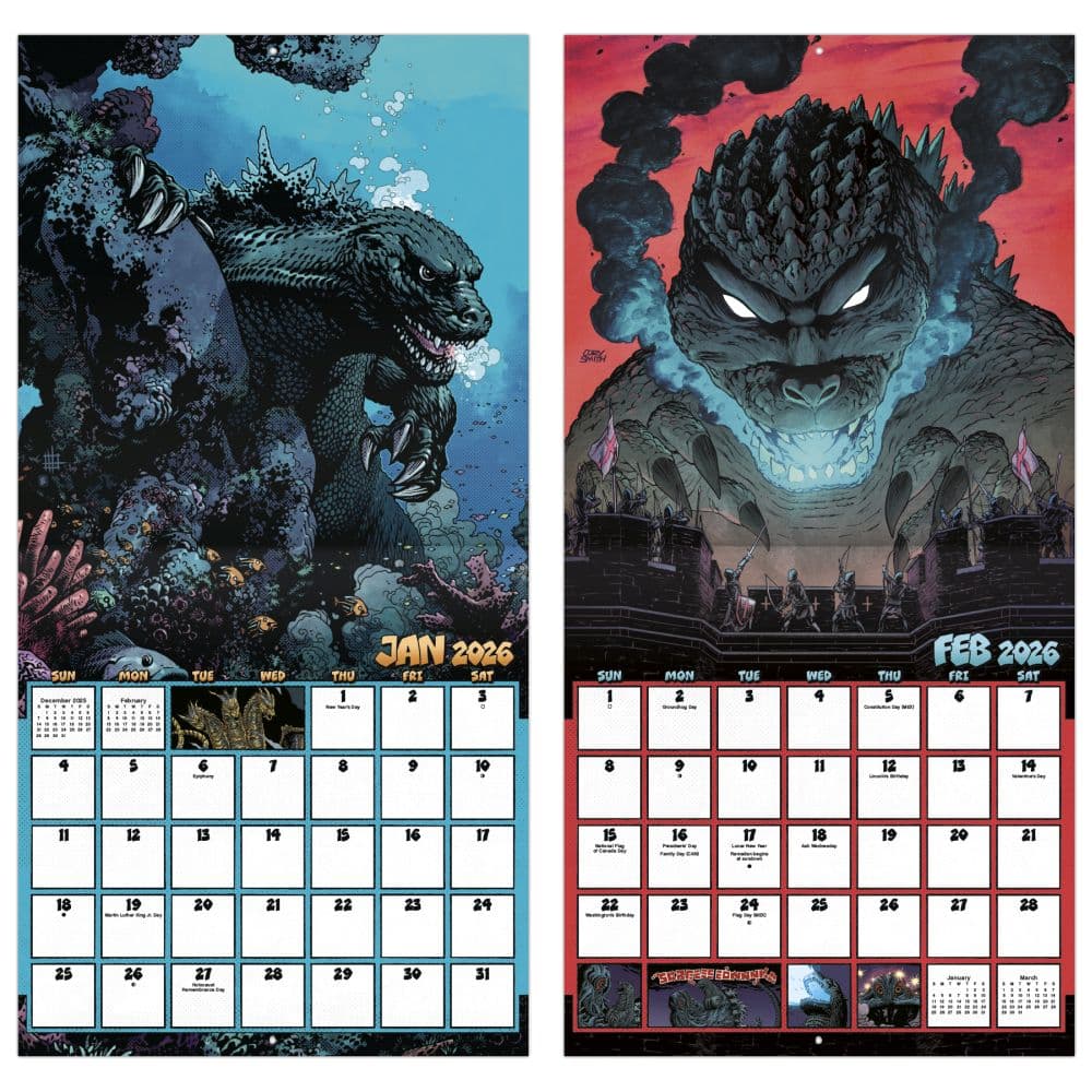 Godzilla Classic 2026 Wall Calendar Fifth Alternate Image