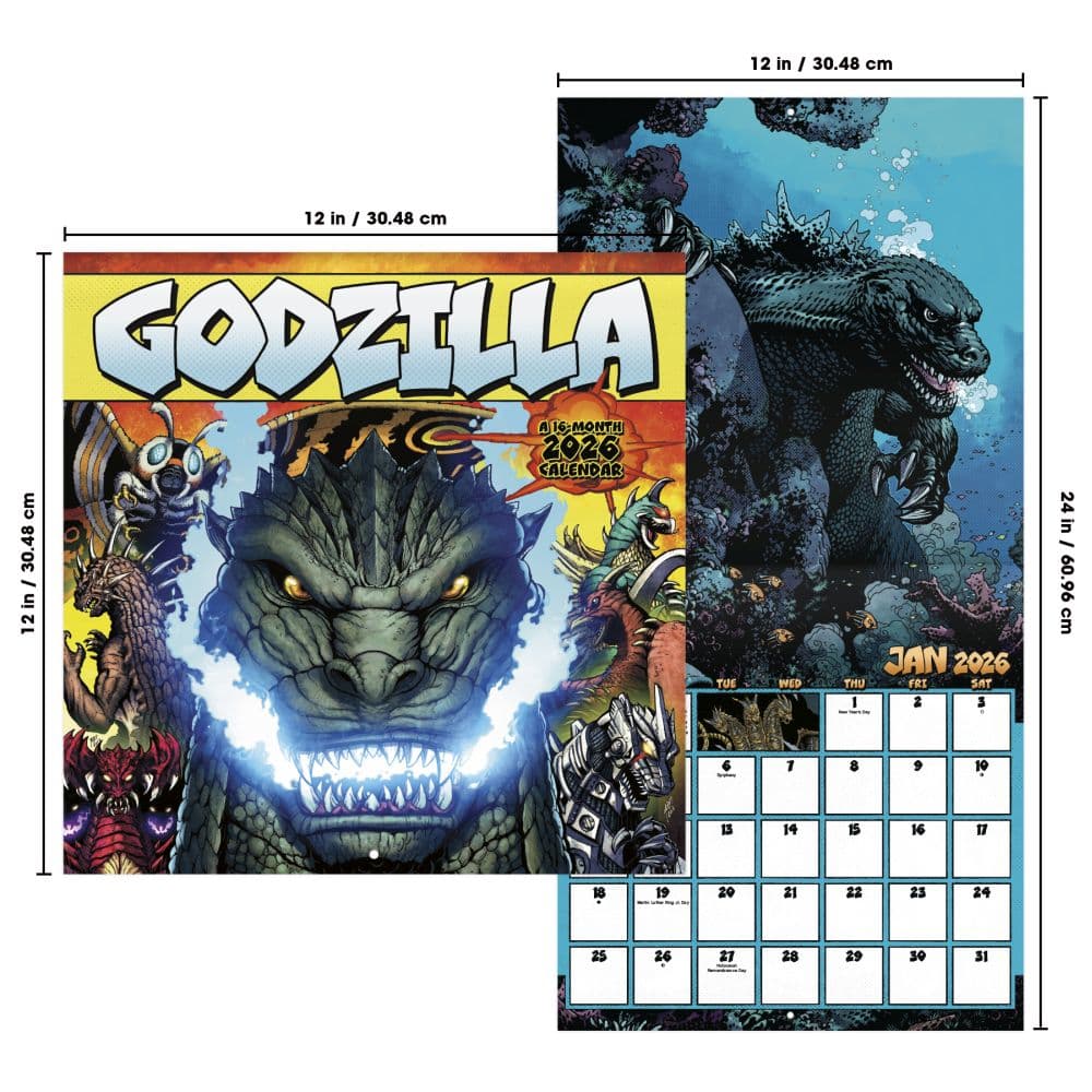 Godzilla Classic 2026 Wall Calendar Sixth Alternate Image