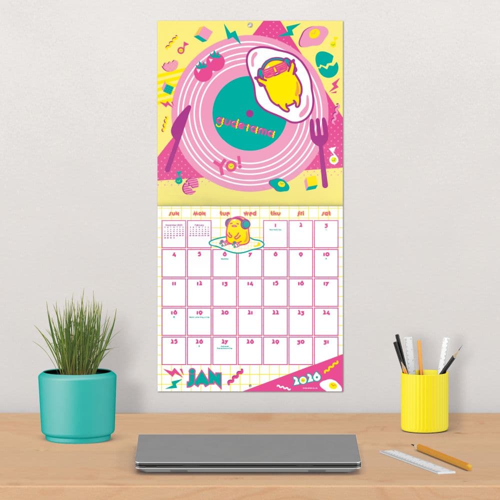 Gudetama 2026 Wall Calendar Fourth Alternate Image