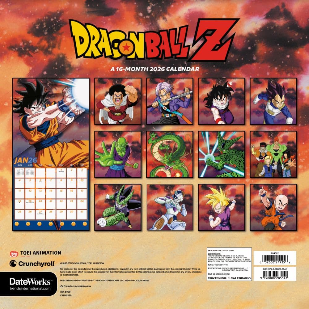 Dragon Ball Super Calendar 2023