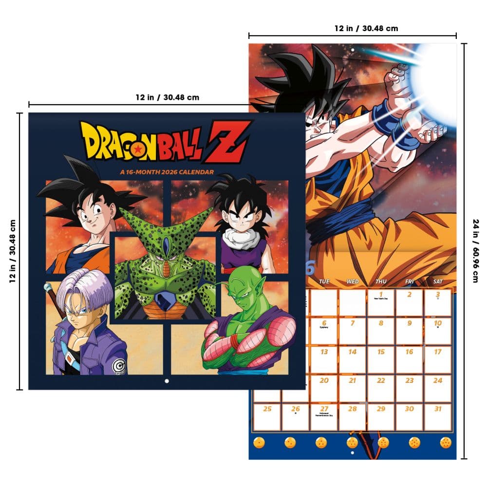 Dragon Ball Z 2026 Wall Calendar Sixth Alternate Image