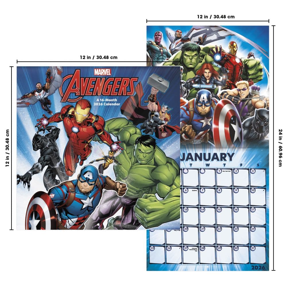Marvel Avengers 2026 Wall Calendar Sixth Alternate Image
