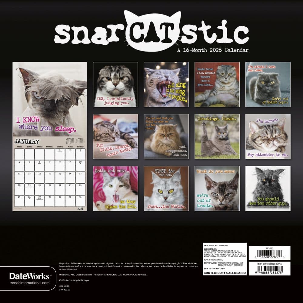 Snarcastic 2026 Wall Calendar First Alternate Image