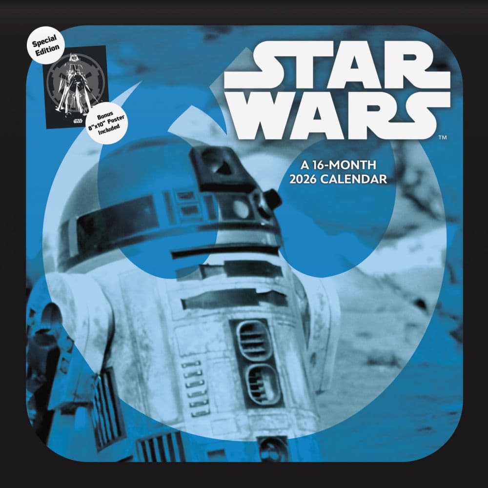 Star Wars Exclusive with Bonus Print 2026 Wall Calendar Main Product Image