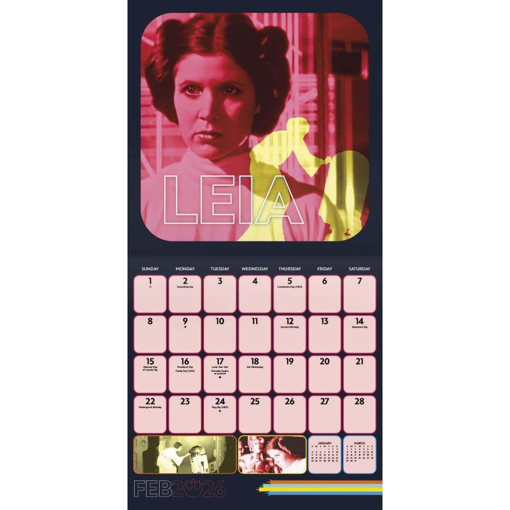 Star Wars Exclusive with Bonus Print 2026 Wall Calendar Third Alternate Image