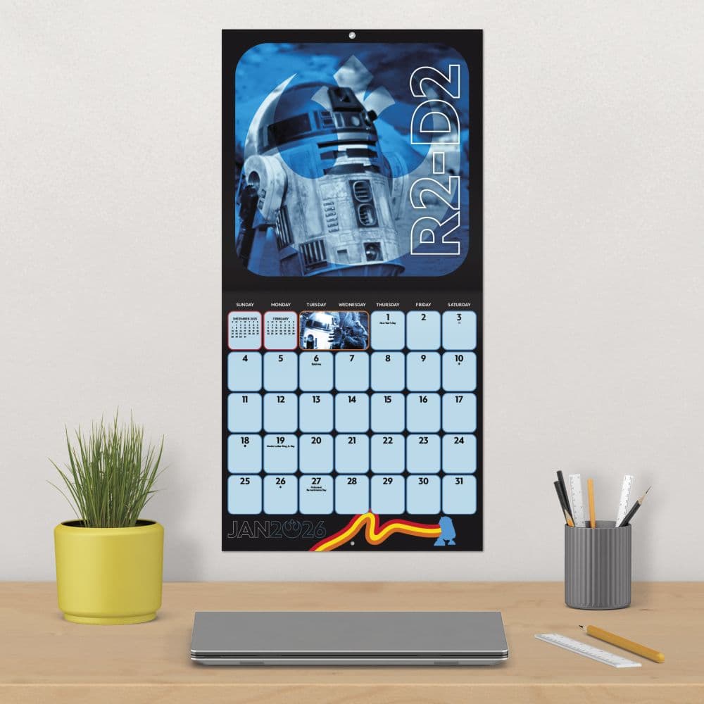 Star Wars Exclusive with Bonus Print 2026 Wall Calendar Fourth Alternate Image