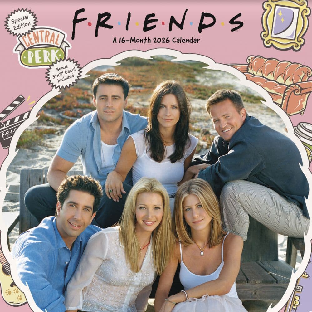 Friends Exclusive with Decal 2026 Wall Calendar Main Product Image