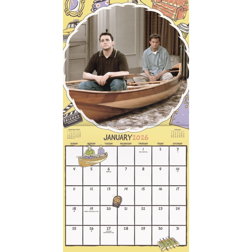 Friends Exclusive with Decal 2026 Wall Calendar Second Alternate Image