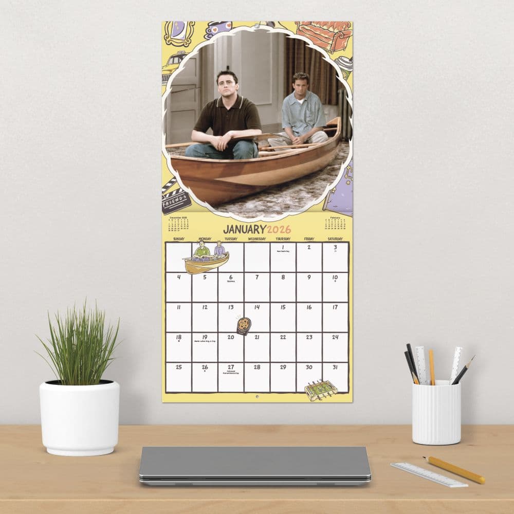 Friends Exclusive with Decal 2026 Wall Calendar Fourth Alternate Image