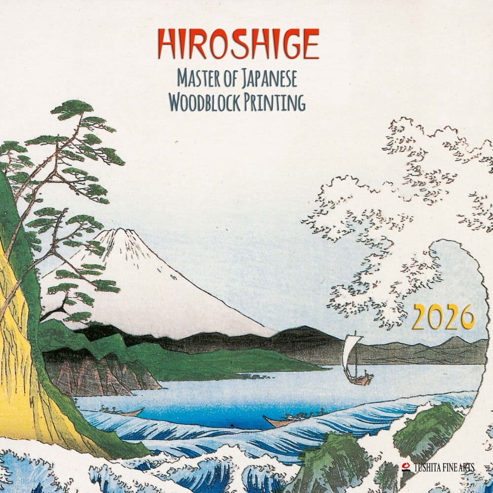 Hiroshige Japanese Woodblock 2026 Wall Calendar - Calendars.com