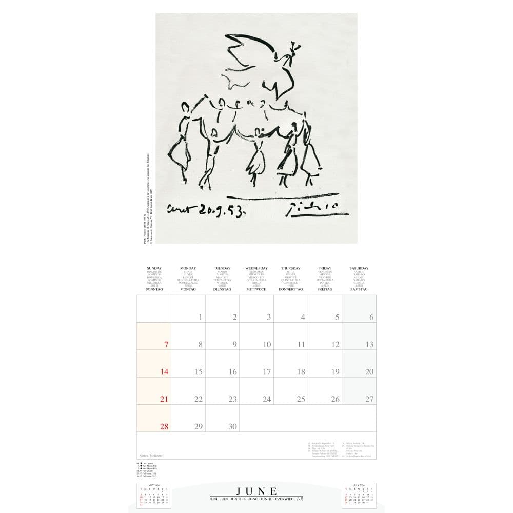 Picasso For Peace 2026 Wall Calendar - Calendars.com