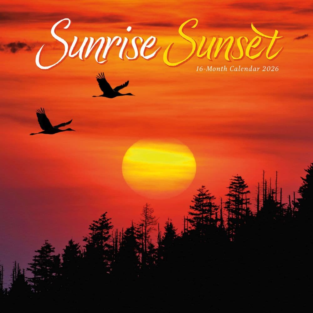 Sunrise Sunset 2026 Wall Calendar Main Product Image