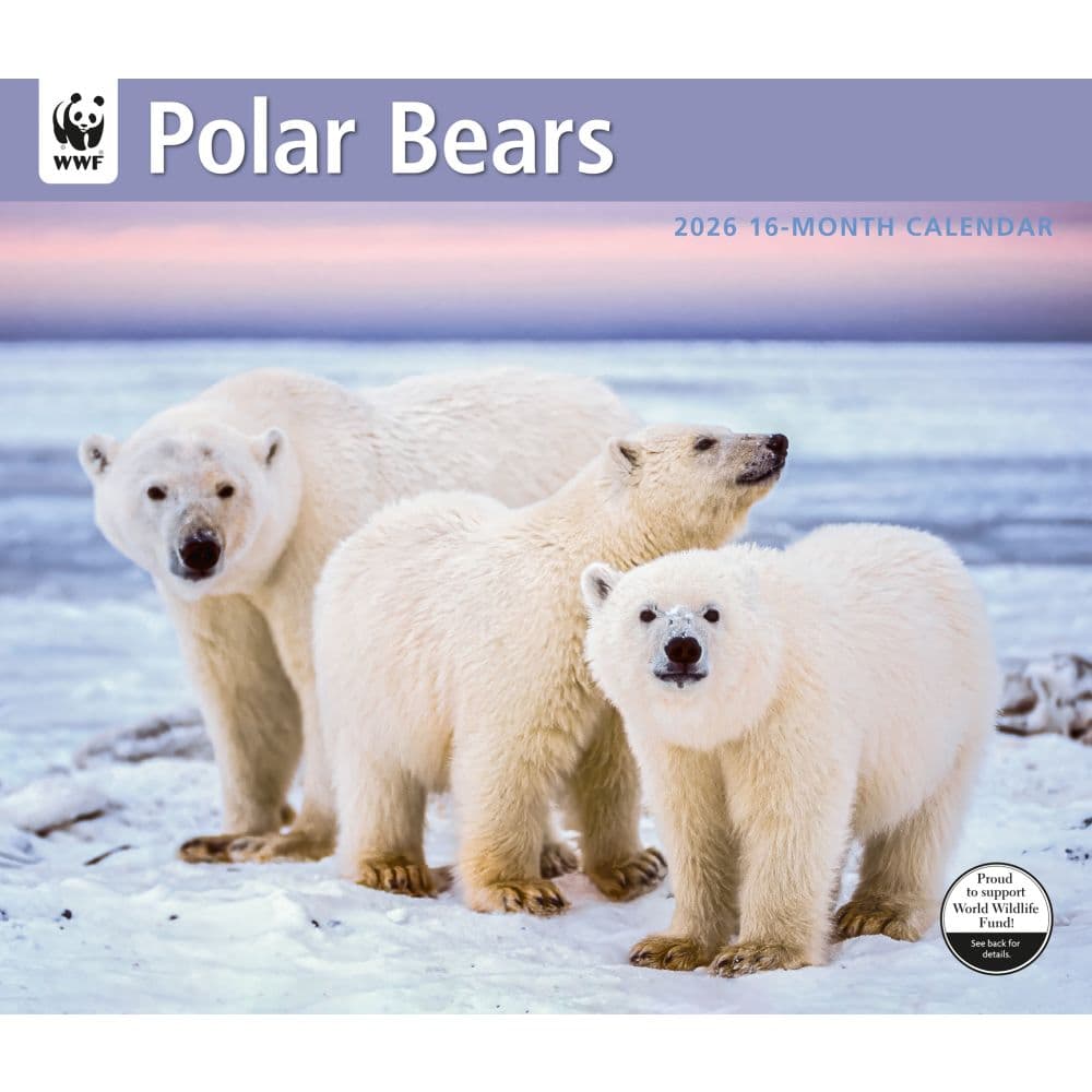 Polar Bears WWF 2026 Wall Calendar Main Product Image