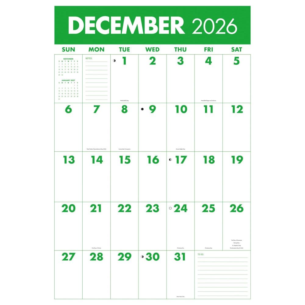 Monster Grid 2026 Wall Calendar Fourth Alternate Image