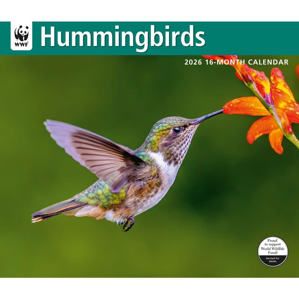 Hummingbirds WWF 2026 Wall Calendar Main Product Image