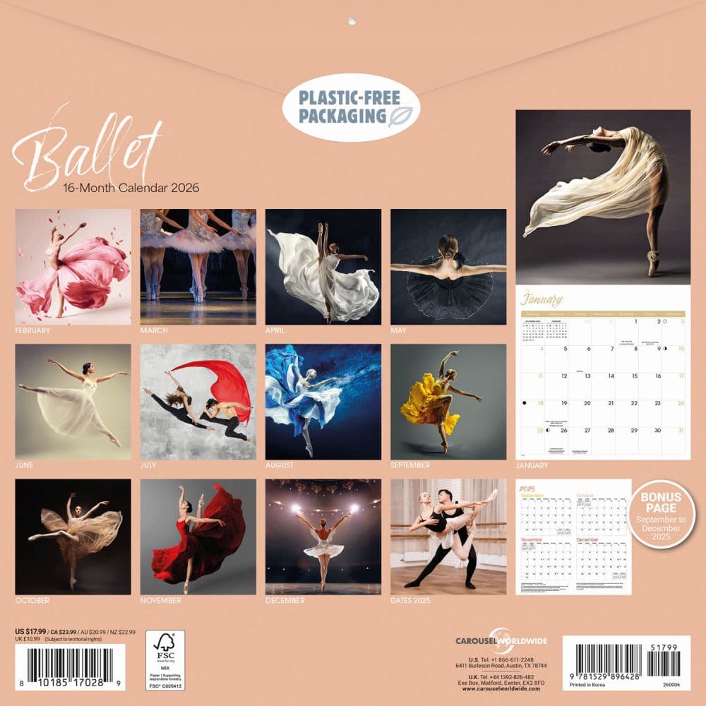 Ballet 2026 Wall Calendar First Alternate Image