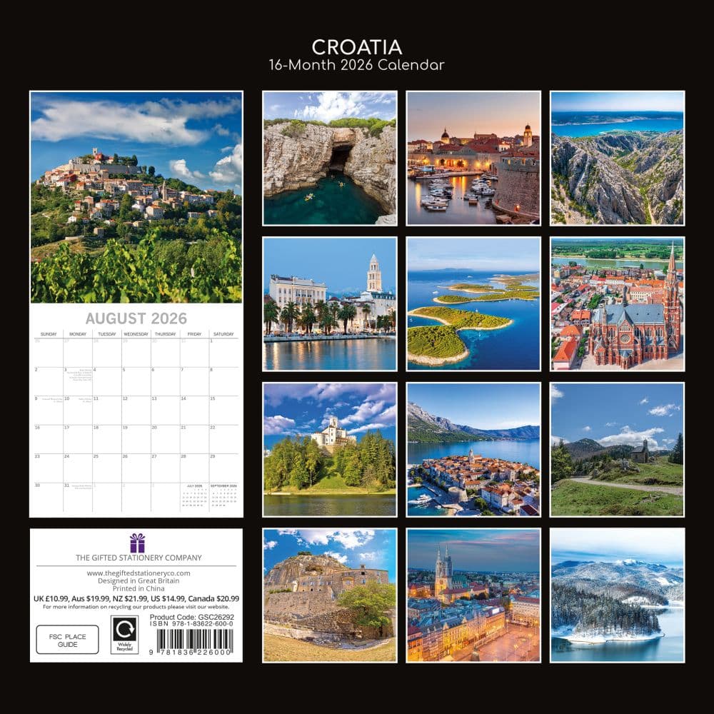Croatia 2026 Wall Calendar First Alternate Image