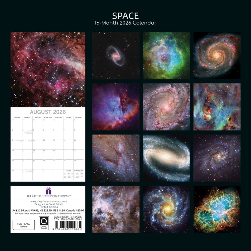 Space 2026 Wall Calendar First Alternate Image